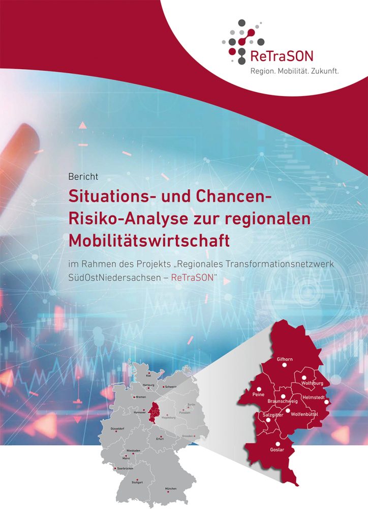 Titelblatt der Situations- und Chancen-Risiko-Analyse zur regionalen Mobilitätswirtschaft von Retrason
